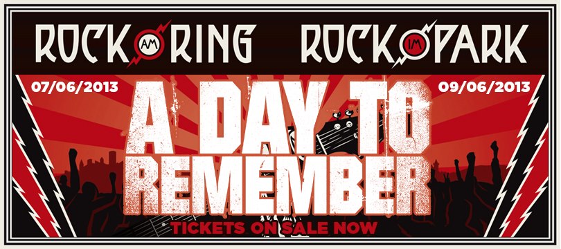 Rock am Ring 2013: Auch A Day To Remember bestätigen sich