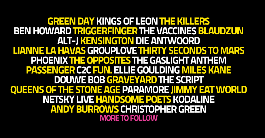 Pinkpop Festival 2013 - Line Up