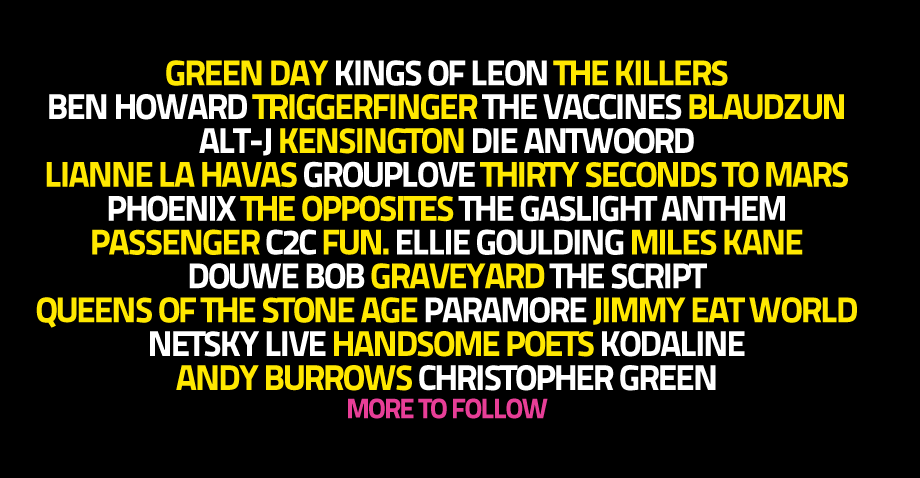 Pinkpop Festival 2013 - Line Up Pinkpop Festival 2013 - Line Up