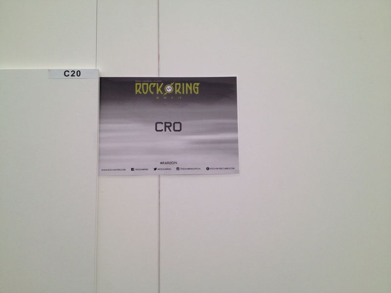 Cro's Garderobe bei Rock am Ring?