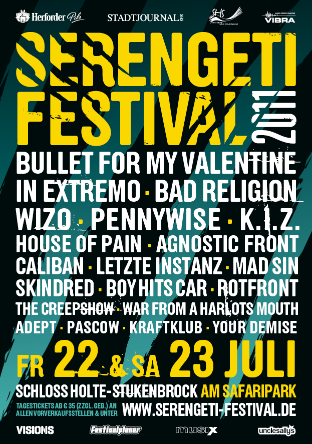 LineUp fürs Serengeti Festival steht! Neu u. a. In Extremo, Letzte Instanz und Mad Sin