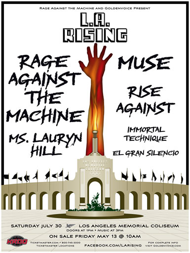 Mega-Konzert mit Rage Against The Machine, Muse und Rise Against in L.A.