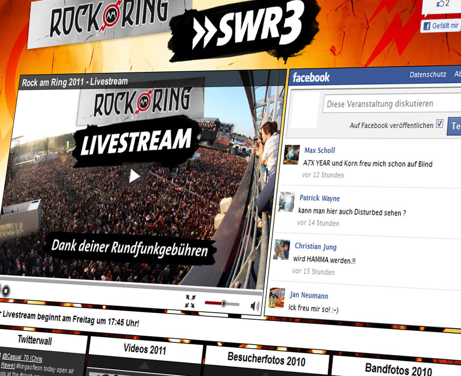 SWR3: Rock am Ring – Livestream im Netz