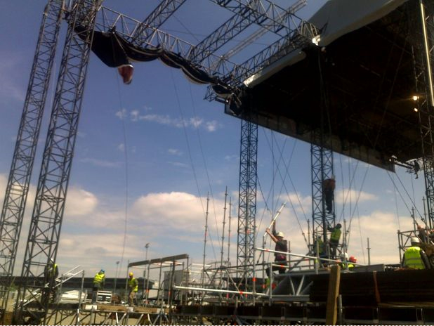 SWR3 veröffentlicht Foto vom Aufbau der Alternastage bei Rock am Ring