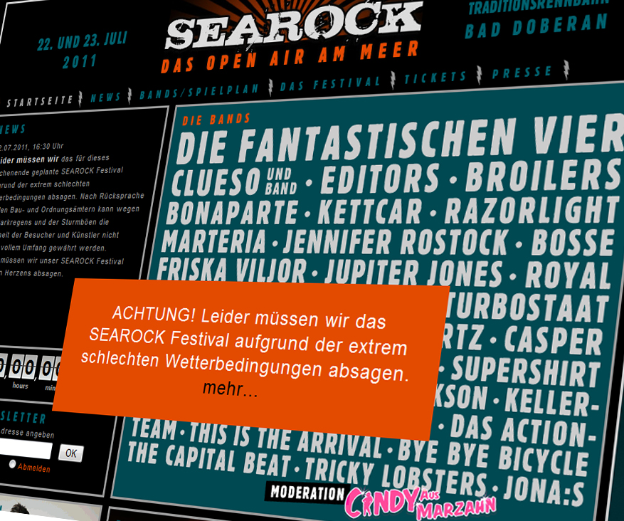 Searock Festival 2011 wurde abgesagt!