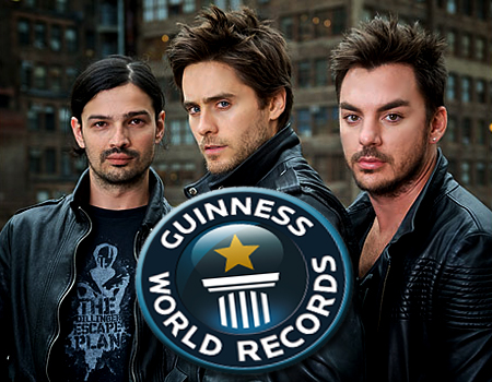 30 Seconds To Mars erhalten Guinness Weltrekord für die meisten Konzerte zu einem Album