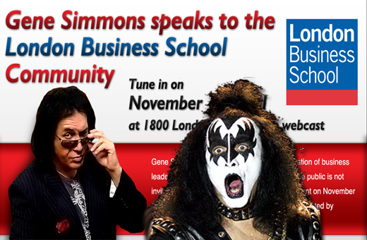 Livestream: Gene Simmons hät Vortrag in der Londoner Business School