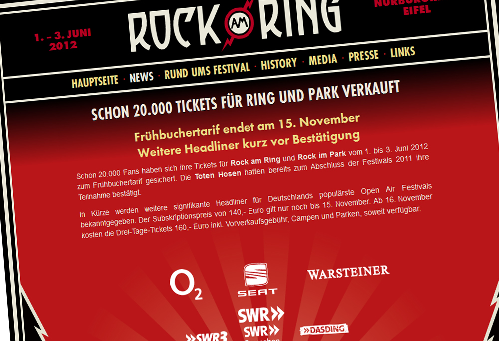 Rock-Am-Ring.com: Weitere Headliner folgen in Kürze