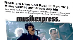 musikexpress zitiert unseren Artikel zum möglichen Rock am Ring-Headliner