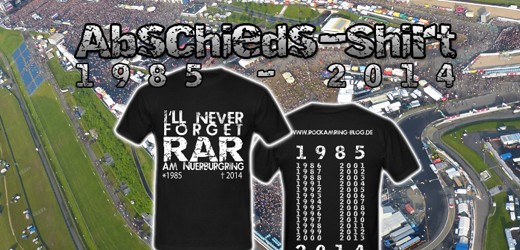 Sicher dir jetzt dein Nürburgring Abschieds-Shirt im Merch-Shop